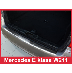 Nerez kryt-ochrana prahu zadného nárazníka Mercedes E W 211 kombi 2002-09