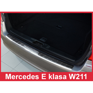 Nerez kryt-ochrana prahu zadného nárazníka Mercedes E W 211 kombi 2002-09