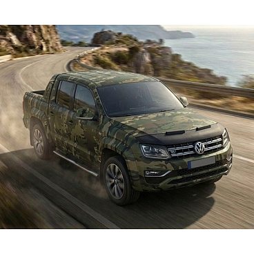 Čierny ochranný poťah prednej časti kapoty VW Amarok 2010–2022