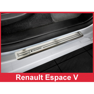 Nerez ochranné lišty prahu dverí 4ks Renault Espace 5 2014-16 Nerez ochranné lišty prahu dverí 4ks Renault Espace 5 2014-16