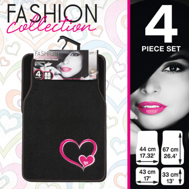 Univerzálne textilné autokoberce z módnej kolekcie SRDCE