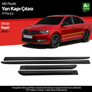 Plastové bočné ochranné lišty Škoda Rapid 2012+ Plastové bočné ochranné lišty Škoda Rapid 2012+