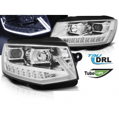 VW T6 2015- predné číre svetlá chrome tube light LED DRL (LPVWP9)
