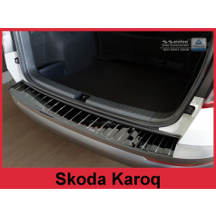 Ochranný panel zadného nárazníka Škoda Karoq nerez čierna lesklá
