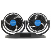 Ventilátor MITCHELL DUO 2x130mm 12V na palubnú dosku s teplomerom