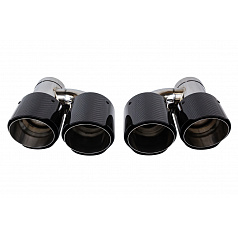 Koncovka tlmiča 101mmx2 vstup 70mm Carbon Gloss Sada