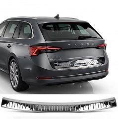 Nerezový leštený kryt hornej hrany zadného nárazníka Škoda Octavia IV 2020+ kombi