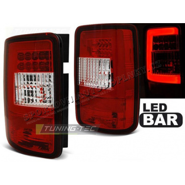 VW Caddy 2003-03.14 zadné lampy red white LED bar (LDVWF6)