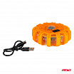 Automobilová núdzová lampa akumulátorová s funkciou svietidla 12SMD+3SMD 650mAh (BATT) oranžové svetlo