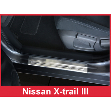 Nerez ochranné lišty prahu dverí 4ks Nissan X-Trail 3 2013-17