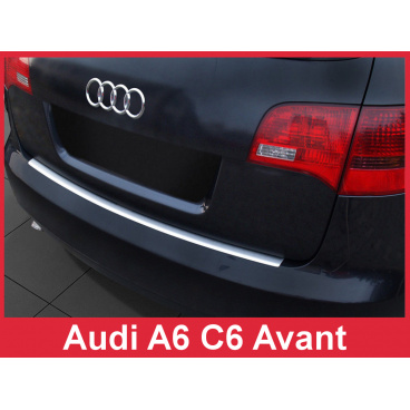 Nerez kryt- ochrana prahu zadného nárazníka Audi A6 C6 Avant 2005-11 Nerez kryt- ochrana prahu zadného nárazníka Audi A6 C6 Avant 2005-11