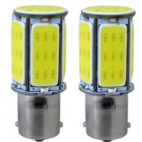 Žiarovka LED BA15S biele CANBUS 12 / 24V 6X COB 2ks
