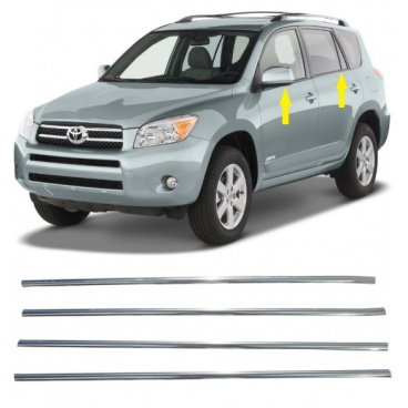 Nerez spodné obloženie okien Toyota RAV4 2005-12