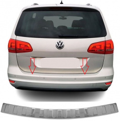 Nerez leštený kryt hornej hrany zadného nárazníka VW Sharan II 2010-2023