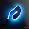 Modré LED COB pásiky do auta 2x30cm 12V AMIO-04571