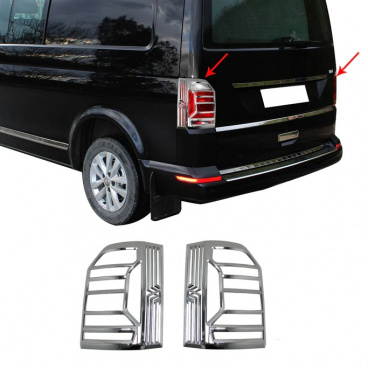 Chróm kryty zadných svetiel Omtec VW T6 leštené Chróm kryty zadných svetiel Omtec VW T6 leštené