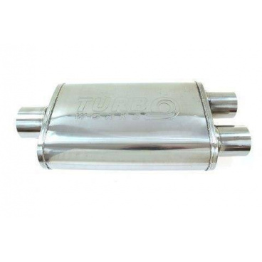 Stredový tlmič 63,5-57mm TurboWorks LT 304SS 355mm Stredový tlmič 63,5-57mm TurboWorks LT 304SS 355mm