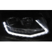 VW T6 15- predné číre svetlá black LED TRU DRL (LPVWP8)