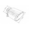 Koncovka tlmiča 101mm vstup 70mm Leštená