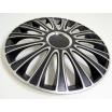 Kryty kolies Le Mans strieborno-čierné 13-16 "(sada 4 ks)