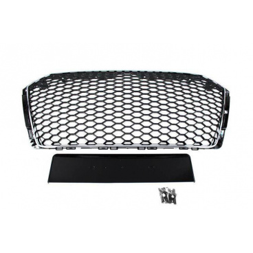 Gril Audi A4 B9 RS-Style Chrome PDC Gril Audi A4 B9 RS-Style Chrome PDC