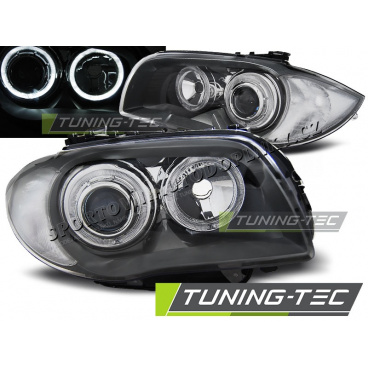 BMW 1 E87 / E81 2004-07 predné číre svetlá Angel Eyes grey (LPBMD6) BMW 1 E87 / E81 2004-07 predné číre svetlá Angel Eyes grey (LPBMD6)