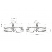 Koncovka tlmiča 250x90mm vstup 67mm Mercedes E63 W212 Leštená Sada