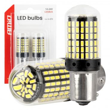 LED žiarovky CANBUS BA15S P21W R10W R5W 600LM 144SMD biele 12V 24V LED žiarovky CANBUS BA15S P21W R10W R5W 600LM 144SMD biele 12V 24V