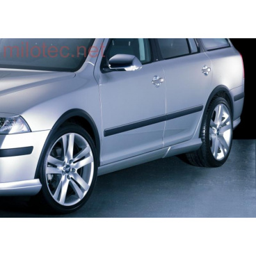 Lemy blatníkov, ABS čierný s rastrom, Škoda Octavia II 2004-08 ne facelift Lemy blatníkov, ABS čierný s rastrom, Škoda Octavia II 2004-08 ne facelift