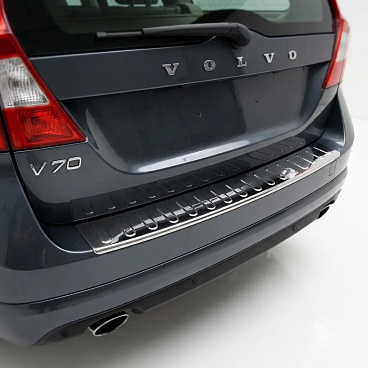 Nerezový leštený kryt hornej hrany zadného nárazníka Volvo V70 2008–16