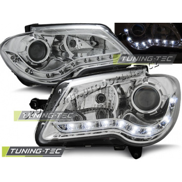 VW Touran 2006-10 Predné číre svetlá Daylight LED chrome (LPVWF4) VW Touran 2006-10 Predné číre svetlá Daylight LED chrome (LPVWF4)