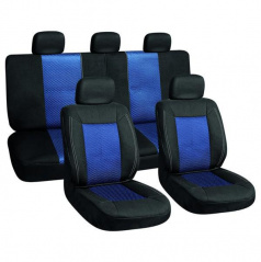 Autopoťahy black / blue sada 3ks