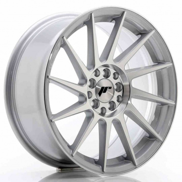 JR Wheels JR22 18x7,5 ET40 5x112/114 Strieborná Leštená Čelná Strana