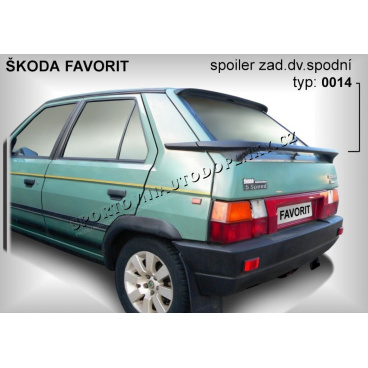 Škoda Favorit spoiler zadných dverí dolný 0014 Škoda Favorit spoiler zadných dverí dolný 0014