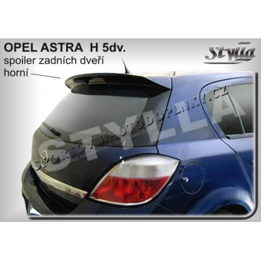 OPEL ASTRA H 5D 05+ spoiler zad. dveří horní OPEL ASTRA H 5D 05+ spoiler zad. dveří horní