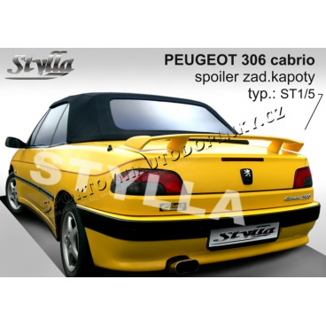 PEUGEOT 306 1994+ cabrio spoiler zad. kapoty (EU homologace) PEUGEOT 306 1994+ cabrio spoiler zad. kapoty (EU homologace)