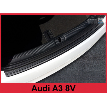 Nerez kryt- čierna ochrana prahu zadného nárazníka Audi A3 8V 2016+