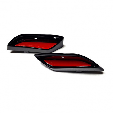 Atrapy výfuka RS-Style v prevedení RS230 Glossy black - Glowing red - Škoda Superb III