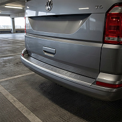 VW T6 - nerez ochranný panel zadného nárazníka RS6 Brushed - Omtec