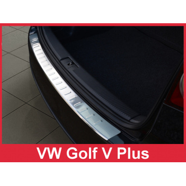 Nerez kryt ochrana prahu zadného nárazníka Volkswagen Golf V Plus 2005-09