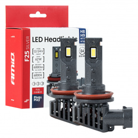 Autožiarovky LED F25 SILVER FULL CANBUS 62W H8 H9 H11 H16 12V 24V AMIO-04705