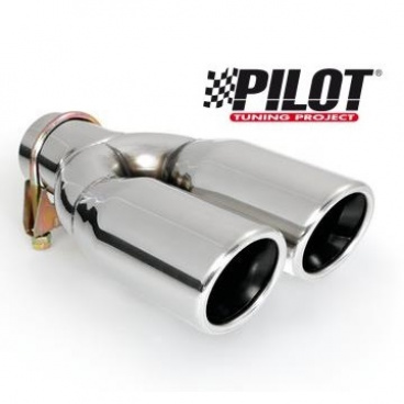 Koncovka výfuku Pilot nerez dual 2x70 mm Koncovka výfuku Pilot nerez dual 2x70 mm