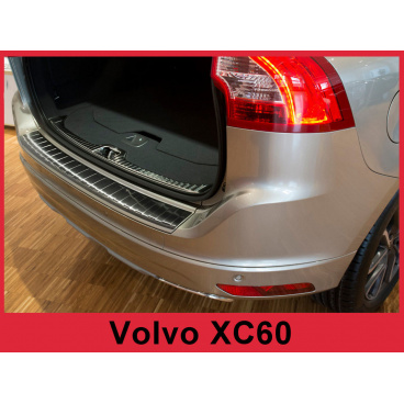 Nerez kryt- čierna ochrana prahu zadného nárazníka Volvo XC60 2013-17