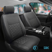 Černý kožený potah sedadla VW T5 (2-Sedadlo)