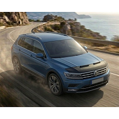 Čierny ochranný návlek na prednú časť kapoty pre VW Tiguan II 2016–23