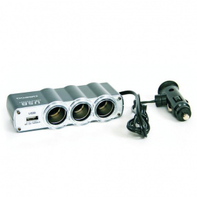 Roztrojka zapaľovača 12V / 24V, s USB II