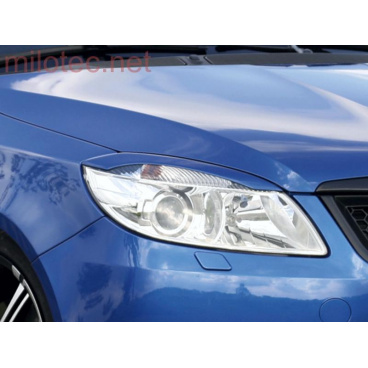 Kryty svetlometov Milotec (mračítka) - ABS čierny, Škoda Fabia II Facelift, Roomster Facelift