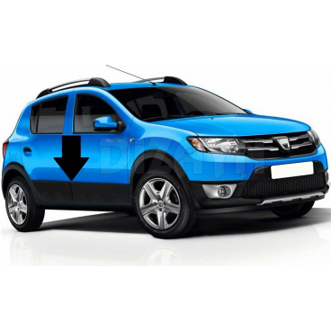 Masívne plastové bočné kryty dverí Dacia Sandero 2013-20 Masívne plastové bočné kryty dverí Dacia Sandero 2013-20