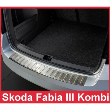 Nerezový kryt zadného nárazníka matný Škoda Fabia III 2015+