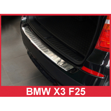 Nerez kryt- ochrana prahu zadného nárazníka BMW X3 F25 2010-14